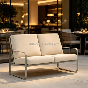 Custom Made Modern <strong>Outdoor</strong> Durable Aluminum Cushion <strong>love</strong> <strong>Seat</strong> - Product Image 2
