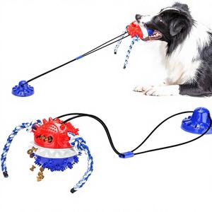 Jouet interactif pour chien pour mâcheurs agressifs avec ventouse, jouet de puzzle indestructible pour distribuer des friandises, balle pour chiens - Product Image 2