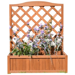 2021Rosewood Color Solid outdoor Wooden Garden Planter Large Vertical flower pot Planters planter boxes
