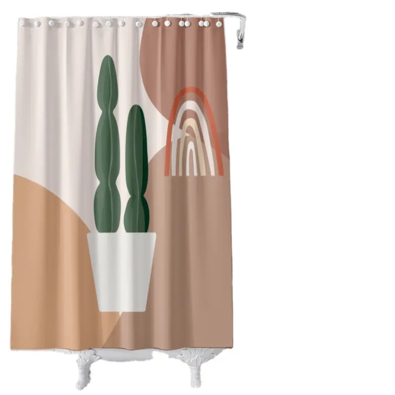 Wholesale Amazon Best sale Custom Printed Shower Curtain Polyester Waterproof Bathroom 3D Print Wholesale Custom Shower Curtain