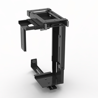 Support d'ordinateur en acier sous le bureau, support de processeur durable noir avec prix compétitif
