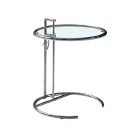Table basse de thé en verre miroir de cadre d'acier inoxydable de centre moderne de luxe rond nordique