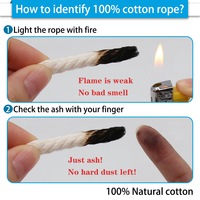 Cordon en macramé en coton naturel Baiyuheng 5 mm - Cordon tressé écologique pour la décoration murale, la fabrication de tapisseries DIY, fil 100% coton