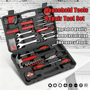 Kit <span class=keywords><strong>d</strong></span>'outils multifonctionnels pour la maison, tournevis, clé <span class=keywords><strong>à</strong></span> douille, ensemble de clés <span class=keywords><strong>à</strong></span> cliquet avec étui de rangement rigide pour les réparations domestiques quotidiennes - Product Image 2