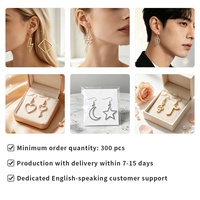 Boucles d'oreilles pendantes en métal creux, personnalisées, géométriques, en alliage, avec crochets, motifs cœur, étoile, lune, bijoux élégants pour femmes, ODM, origine DongGuan Factory