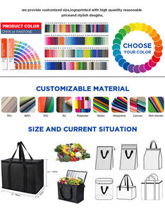 इन्सुलेटेड बड़े क्षमता वाले लाल थर्मल टेकअवे इन्सुलेशन कूलिंग बैग पिकनिक के लिए उच्च गुणवत्ता वाले पोर्टेबल कूलर लंच बॉक्स बैग - Product Image 6