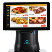 Terminal de point de vente tactile SUNSON SP01 15,6 pouces d'occasion avec processeur Intel I5, Android/Windows, et garantie de 3 ans, à vendre