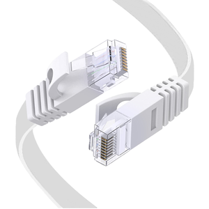 สายอีเธอร์เน็ต Cat6 แบบแบน ความเร็วสูง ราคาโรงงาน OEM 30AWG 32AWG ทองแดงเปลือย CCA สำหรับภายใน/ภายนอกอาคาร 1ม. 30ม. UTP FTP SFTP RJ45 8P8C - Product Image 1