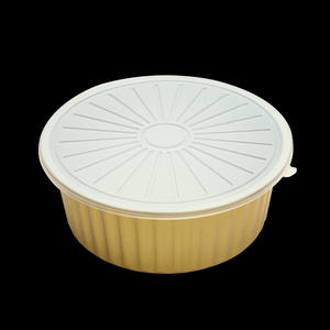 工場アルミ箔大型食品包装容器ホットポット焼き魚スープテイクアウェイパンボウルふた付き4000ml 5000ml - Product Image 5