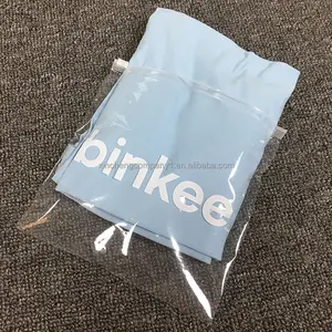Borsa con cerniera smerigliata con Logo personalizzato borse con cerniera in plastica trasparente subacquea per l'imballaggio dell'abbigliamento