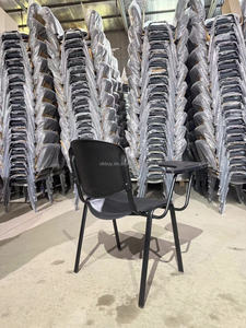 Chaise d'étudiant avec tablette d'écriture, mobilier scolaire universitaire en gros, plastique durable avec cadre métallique, assise confortable - Product Image 5