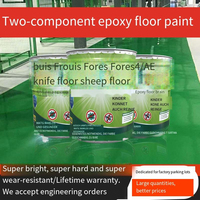 Peinture époxy pour sols à base d'eau, bicomposante, écologique, anti-abrasion, imperméable, couleur personnalisée, best-seller