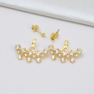 Accesorios de Joyería DIY de Plata S925, Triángulo Pequeño Simplificado, Base para Pendientes, Bandeja Vacía para Perlas de 5-7 mm, Semiterminado, 1123-3mm 6mm - Product Image 3