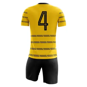 Voetbal Jerseys Mannen Geel Voetbalshirts Set Voetbal Shirts Jongens Voetbal Uniformen Voetbal Slijtage 2022 Ontwerp