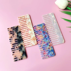 Lược Acetate khắc logo Qianjin, răng rộng, gỡ rối, cá nhân hóa, chống tĩnh điện - Product Image 2