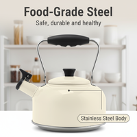 Bouilloire sifflante en acier inoxydable de 3 L, vente en gros d'usine, couleur personnalisée, théière à eau chaude pour tous les types de cuisinières, poignée pliable