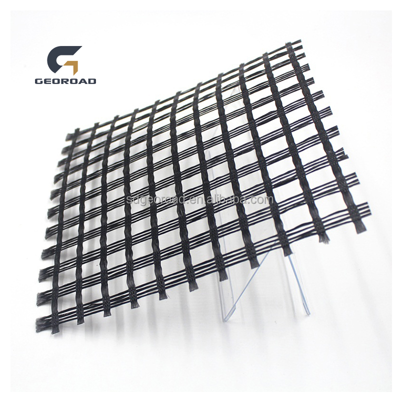 Asphalt Coated Fiberglass Geogrid 100/100kn