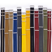 Couleur rouge bordeaux One Piece 18mm 19mm 20mm 21mm 22mm Bracelet de montre en nylon côtelé Bracelet de ceinture 24mm