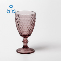 Vente en gros Fête de mariage Vintage Champagne Bleu Ambre Eau Vin Tasses Verrerie colorée Gobelets