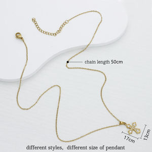 الزركون عبر قلادة قلادة للنساء المجوهرات الدينية إله اللوردات الصلاة الذهب قلادة الصليب للنساء هدايا عيد الحب - Product Image 3