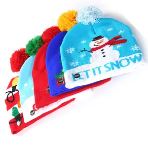 Sombrero de Papá Noel personalizado para niños y adultos, decoración de Navidad acrílica de terciopelo, color rojo y blanco