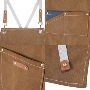 Delantal de Lona de Poliéster con Hebilla de Anillo en D, Impresión por Transferencia Térmica para Restaurantes, Cafeterías, Tiendas de Té con Leche, Floristerías, Peluquerías - Product Image 1