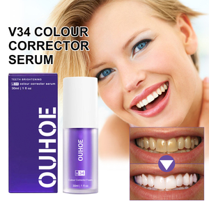 Wholesale 30ml Natural Purple Bleaching Tooth <strong>Toothpaste</strong> <strong>Colour</strong> <strong>Corrector</strong> Serum Whitening <strong>Toothpaste</strong> - Product Image 2