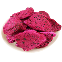 100% Natuurlijke Fd Bulk Gevriesdroogd Dragon Fruit Plakjes Zoete Hoge Kwaliteit Gevriesdroogde Zero Dragon Fruit Chips Snacks
