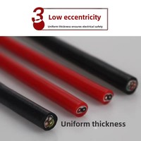 Câble électrique et fil de construction en cuivre de haute qualité, isolé en caoutchouc torsadé, 3 conducteurs, 14 AWG, 300V, vente chaude