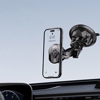 Support de téléphone de voiture anti-vibration Kewig avec ventouse de 9 mm, support étanche en aluminium pour téléphone portable, fixation magnétique rapide pour voiture