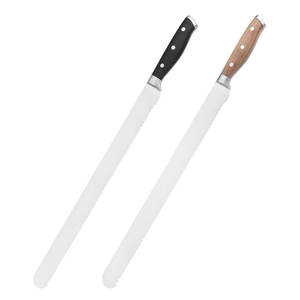 <span class=keywords><strong>Profesional</strong></span> 16 pulgadas pan Accacia mango de madera Acero inoxidable pan rebanador <span class=keywords><strong>cuchillo</strong></span> jamón rebanador - Product Image 1