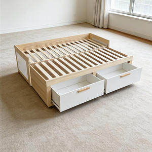 Culla Multifunzionale <span class=keywords><strong>Montessori</strong></span> Convertibile, Divano <span class=keywords><strong>Letto</strong></span> in Legno per Bambini, <span class=keywords><strong>Letto</strong></span> per Bambini e Ragazzi per Uso in Soggiorno - Product Image 1