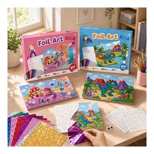 Kit de Decoración Montessori con Láminas, Trenes para Combinar Colores, Desarrollo de la Creatividad a través del Control Manual, Proyectos de Arte con Adhesivos sin Pegamento - Product Image 6