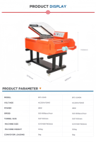 Machine de scellage et de rétraction semi-automatique 2-en-1 BFS-5540, scelleuse de type L avec tunnel de rétraction pour boîtes cadeaux, film PVC/POF, emballage bois