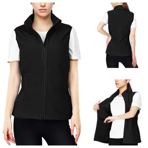 Factory directly Custom Outwear Zipper Up Sleeveless Women Polar Fleece Vest