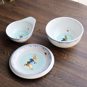 Tasses à thé et soucoupes en céramique écologiques motif lapin, avec bol à sauce inclus - Product Image 3