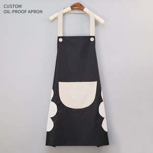 Delantales de Cocina de Lona de Algodón para Mujer, Suministro de Fábrica, Delantal de Moda para Estilistas, Restaurantes, Bares, Cafeterías, Impresión de Logotipo, Venta al por Mayor - Product Image 3