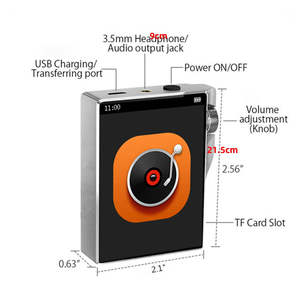 Reproductor de Música MP3 de Alta Fidelidad y Sin Pérdidas, Conexión Inalámbrica BT, Pantalla Táctil IPS Completa, 90 Horas de Duración de la Batería - Product Image 3