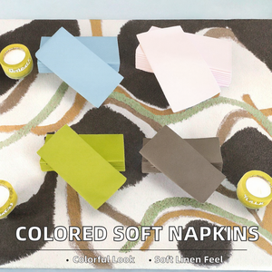 Serviettes en papier Airlaid avec logo imprimé et estampage à chaud, serviettes en lin de Noël jetables, 40 x 40 cm / <span class=keywords><strong>33</strong></span> x 40 cm - Product Image 2