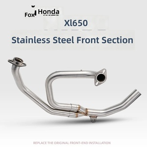 Kit Scarico Moto per XL650 XL650V XL600 XL600V <span class=keywords><strong>Transalp</strong></span> <span class=keywords><strong>650</strong></span> 600, Collettore Anteriore Compatibile con Silenziatore Originale - Product Image 1