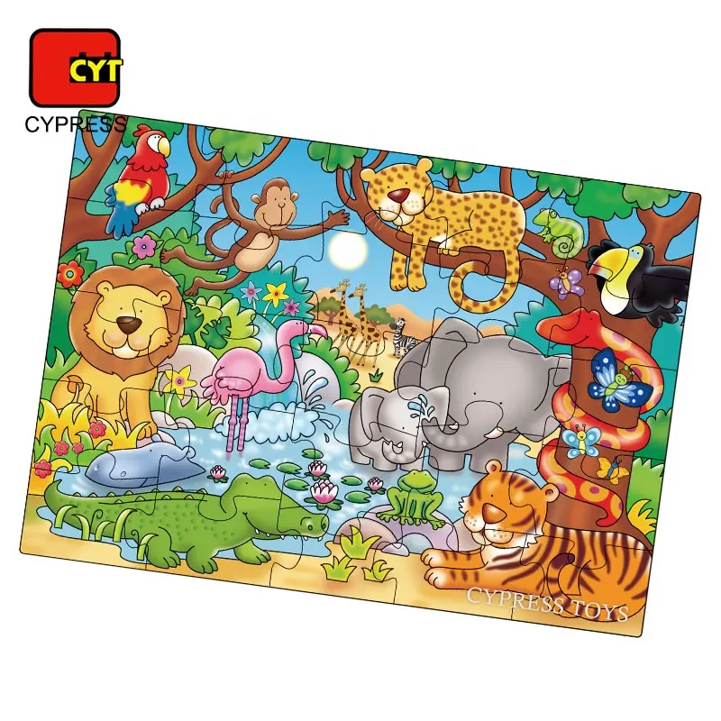 50PCS Dinosaur World 3D Puzzle Dinosaur Animal Jigsaw Puzzle For Kids Toys