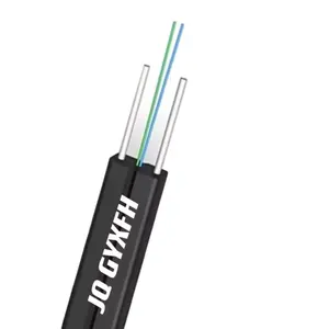 用于室内GJXFH的FTTH扁平光缆引入电缆，带2个玻璃钢钢丝强度构件