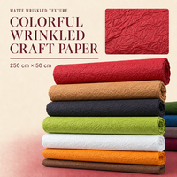 Papier froissé artisanal multicolore, feuilles froissées faites à la main, fabrication de fleurs DIY, emballage cadeau, fournitures de décoration artistique, Saint-Valentin