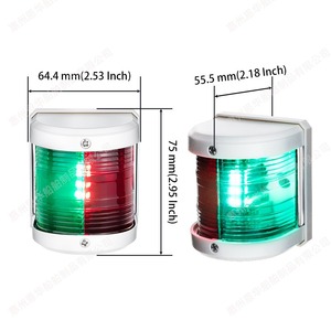 Feu de navigation LED pour bateau 12Vdc à montage sur panneau, lampe de signalisation rouge et verte - Product Image 2