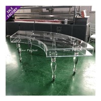 Hochzeits veranstaltung Luxus Rechteck Design Party Vermietung Klarer Acryl Tisch für Event