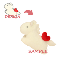 Personnalisé, rembourré avec un design brodé, doublure en nylon et en maille, matière en peluche super douce