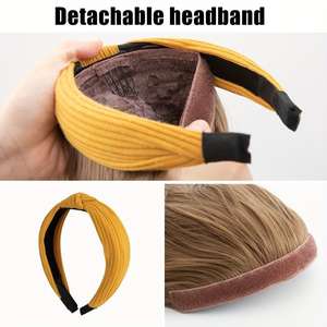 Perruques synthétiques à bandeau, longues, bouclées, ondulées, extensions de cheveux ombrées marron noir blond, demi-perruque pour femmes, usage quotidien <span class=keywords><strong>et</strong></span> cosplay - Product Image 6