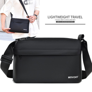 Msvort Bolso cruzado horizontal para hombre, negro, ligero, repelente al agua, para ir al trabajo, primavera 2026 - Product Image 5