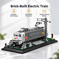 Mainan Blok Bangunan Lokomotif Model Kereta Api Listrik Set Bata Perakitan Kit Konstruksi Edukatif untuk Hadiah
