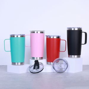20oz Insulated Tumbler Stainless Steel Coffee Travel Mug With Lid Spill-proof Thermal Cup Car Camping <b>for</b> <b>Hot</b> Cold <b>Drinks</b> - Product Image 1